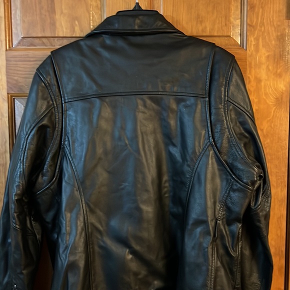 Harley Davidson An American Legend Womens Leather Long Motorcycle Jacket 1W - Picture 3 of 4